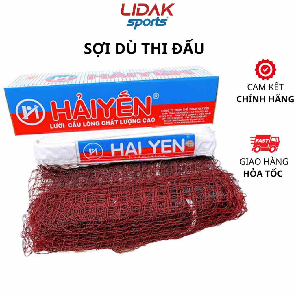 Lưới cầu lông thi đấu Hải Yến trong nhà và ngoài trời lưới thi đấu các giải cầu lông toàn quốc chính hãng - LIDAK SPORT