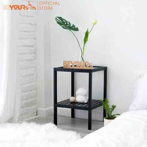 Kệ đầu giường BEYOURs Glass Shelf mặt kính, gỗ thông nhập khẩu, đa công dụng, chịu lực tốt (3 màu: trắng, đen, gỗ)