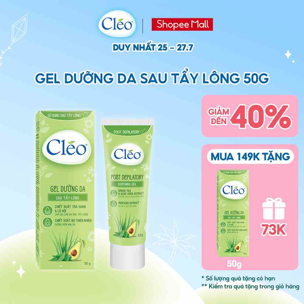 Kem tẩy lông vùng kín viền bikini Cléo 50g hỗ trợ che tên sản phẩm