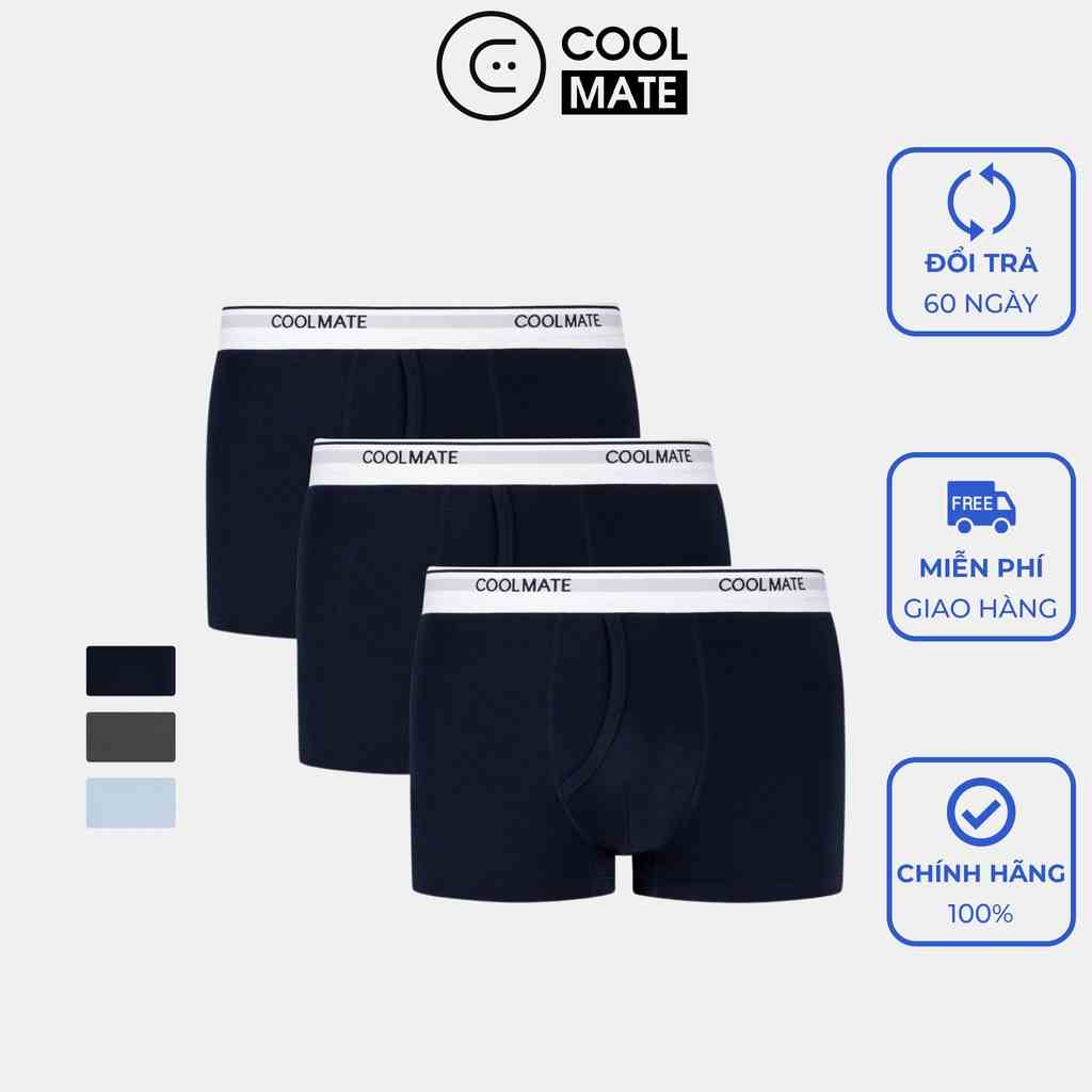 Combo 03 quần lót nam khe moi Bamboo Trunk kháng khuẩn - thương hiệu Coolmate