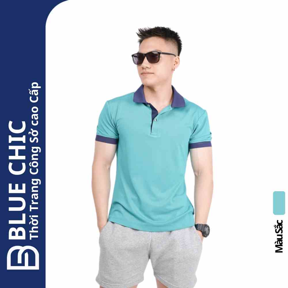 [Mã BMLTB200 giảm đến 100K đơn 499K] Áo Polo Nam BLUECHIC Cổ Bẻ Màu Xanh Lý Trẻ Trung Năng Động