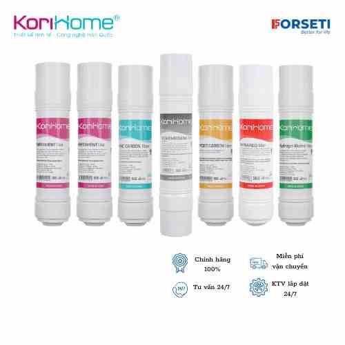 Combo 7 lõi lọc Korihome cho máy model máy Wpk-903, 928 chính hãng (2sed,1pre,1RO,1Post,1Hydrogen,1Far)