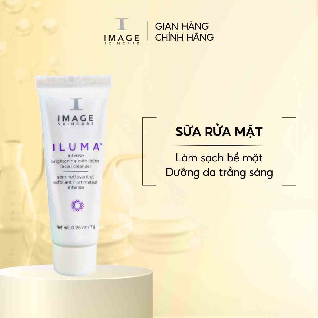 Sữa Rửa Mặt Tẩy Tế Bào Chết Làm Sáng Da IMAGE Skincare ILUMA Intense Brightening Exfoliating Cleanser 7g