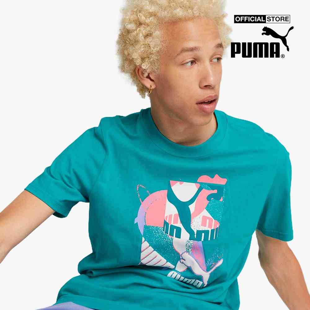 PUMA - Áo thun nam tay ngắn cổ tròn Fandom Graphic 536108-27