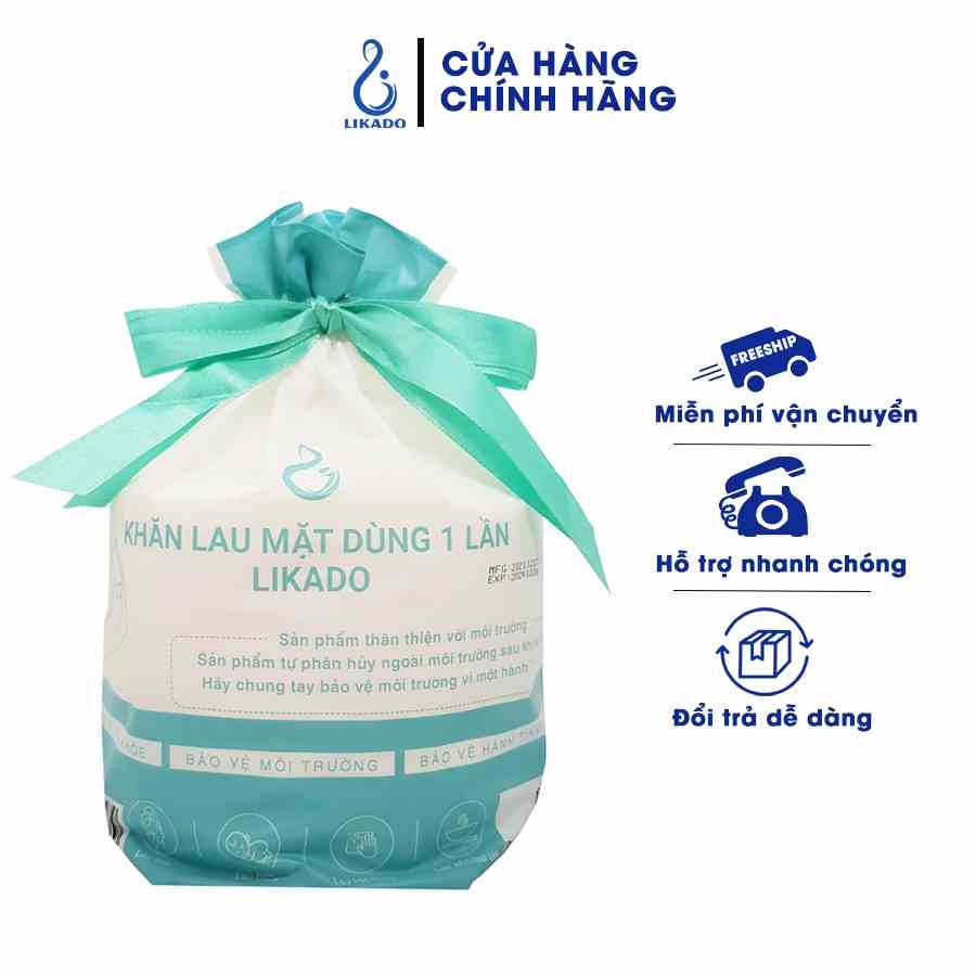 Khăn lau mặt dùng 1 lần Likado kích thước 20cmx20cm