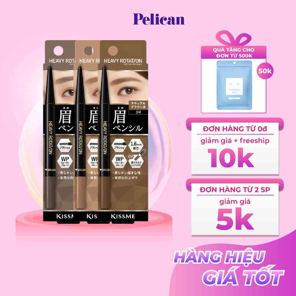 [Mã BMLT35 giảm đến 35K đơn 99K] Bút chì vẽ chân mày KISSME Heavy Rotation Eyebrow Pencil 0.09g lâu trôi 2 đầu Nhật Bản