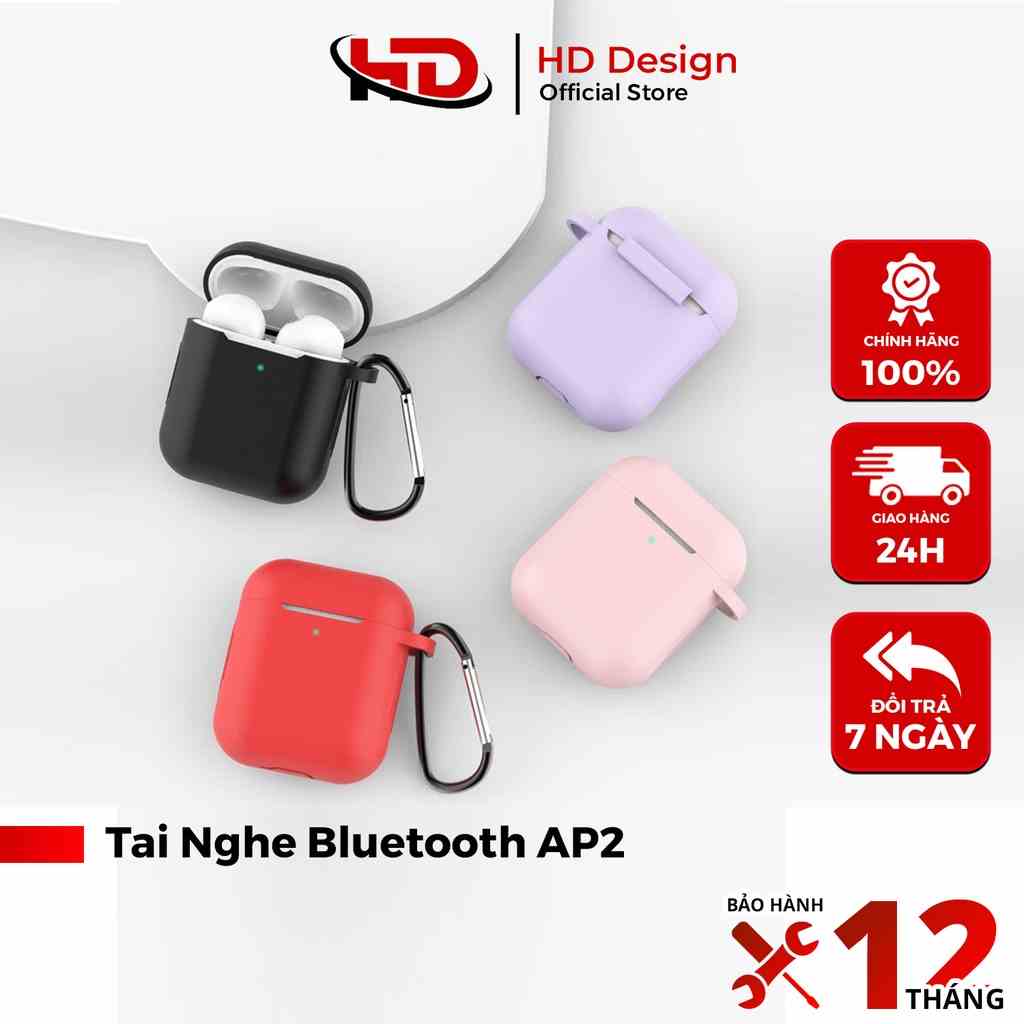 Tai Nghe Bluetooth Ap2 - Chất Âm Tốt - Pin 4h - Chính Hãng HD Design