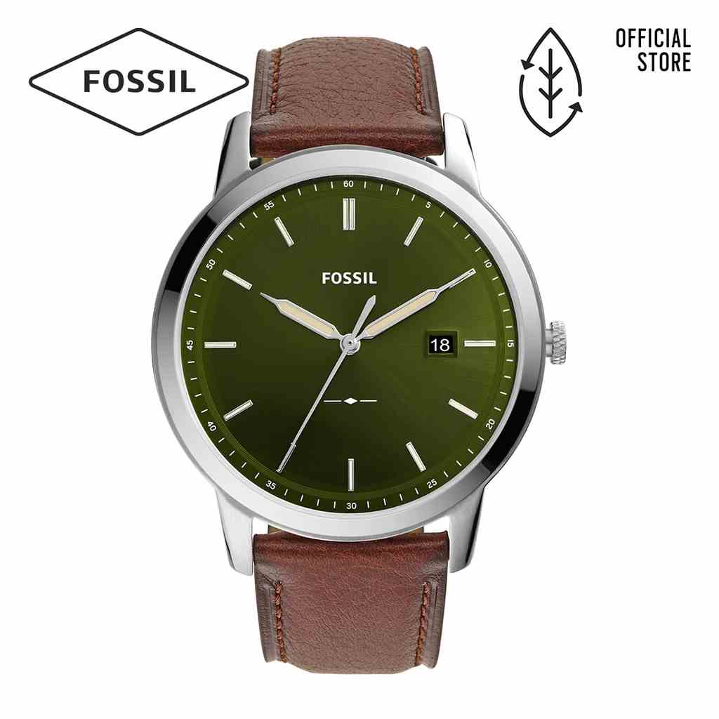 [Mã BMLTA35 giảm đến 35K đơn 99K] Đồng hồ nam Fossil THE MINIMALIST SOLAR FS5838 dây da - màu nâu