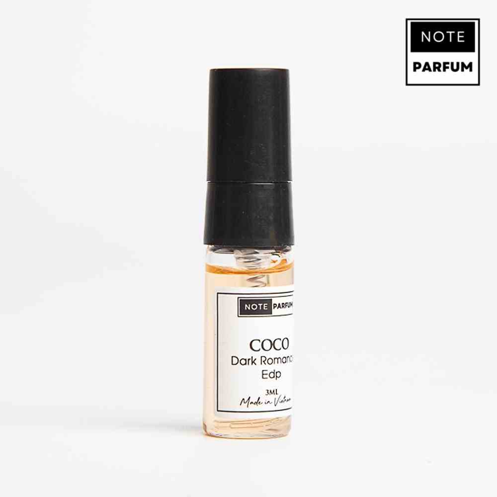 Nước hoa nữ Coco Dark Romance mang phong cách quyến rũ, bí ẩn thương hiệu Note parfum dung tích 3ml.