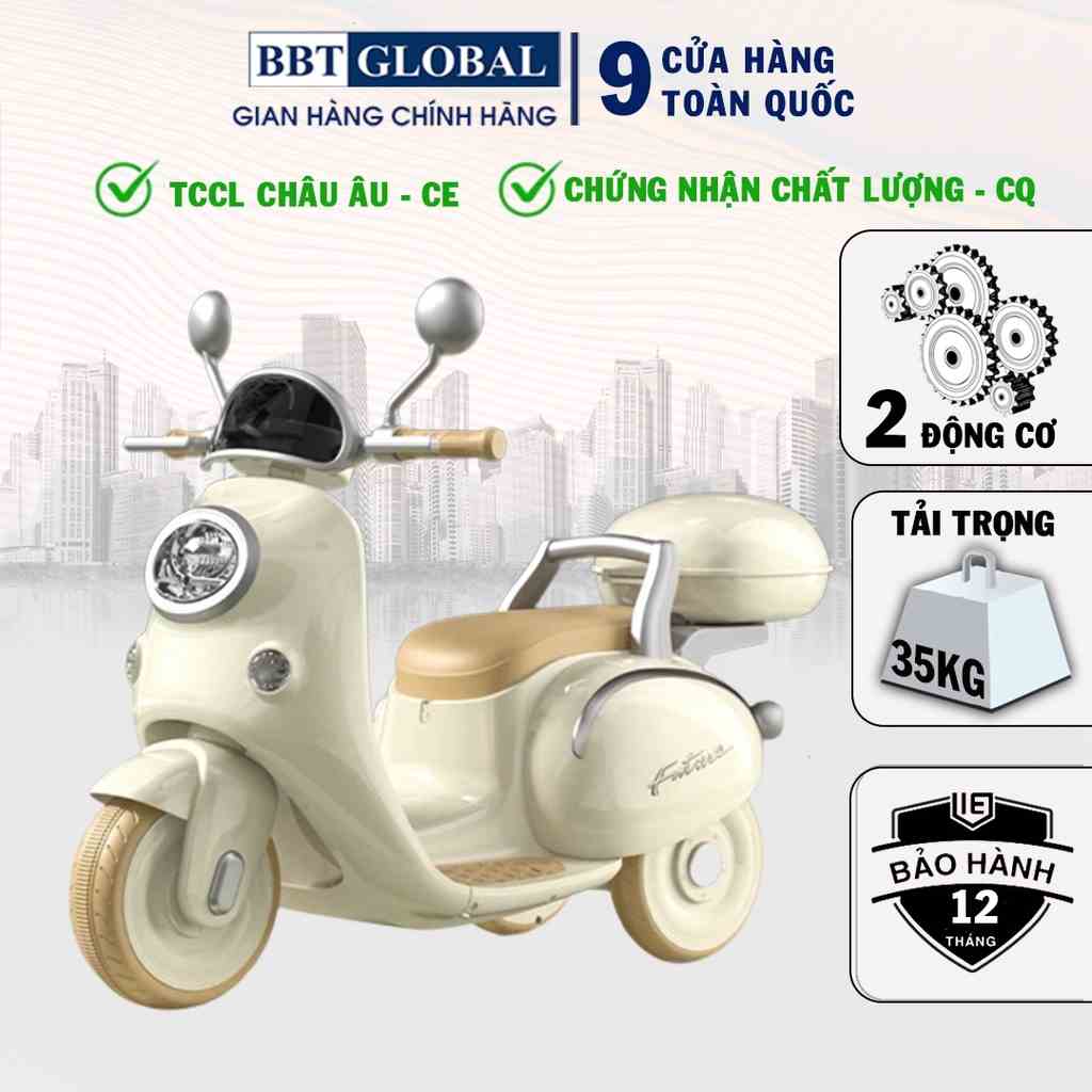 Xe máy điện trẻ em Vespa Classic cao cấp BBT-8118A/BBT-8118B - Bảo hành 24 tháng toàn phần xe, bảo trì vĩnh viễn