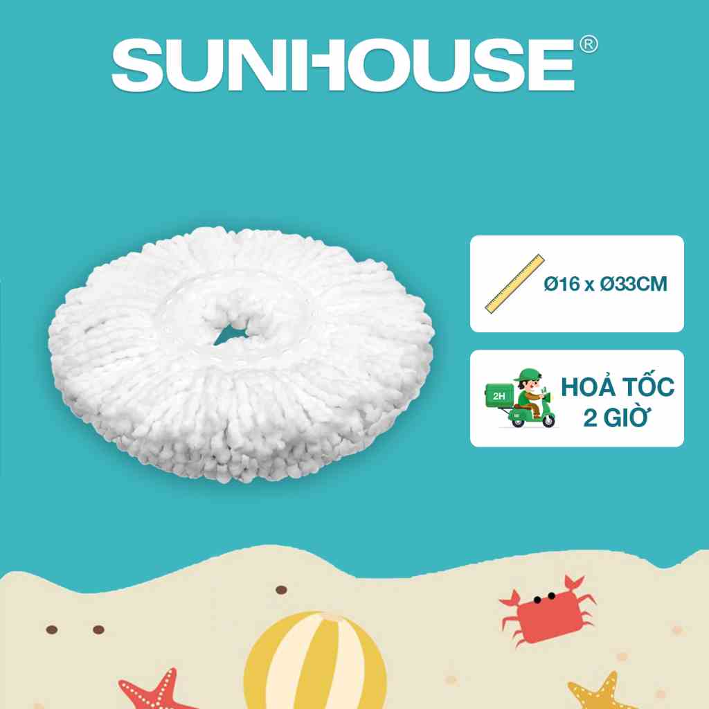 Bông lau nhà microfiber xoay 360 độ SUNHOUSE KS-CO330M