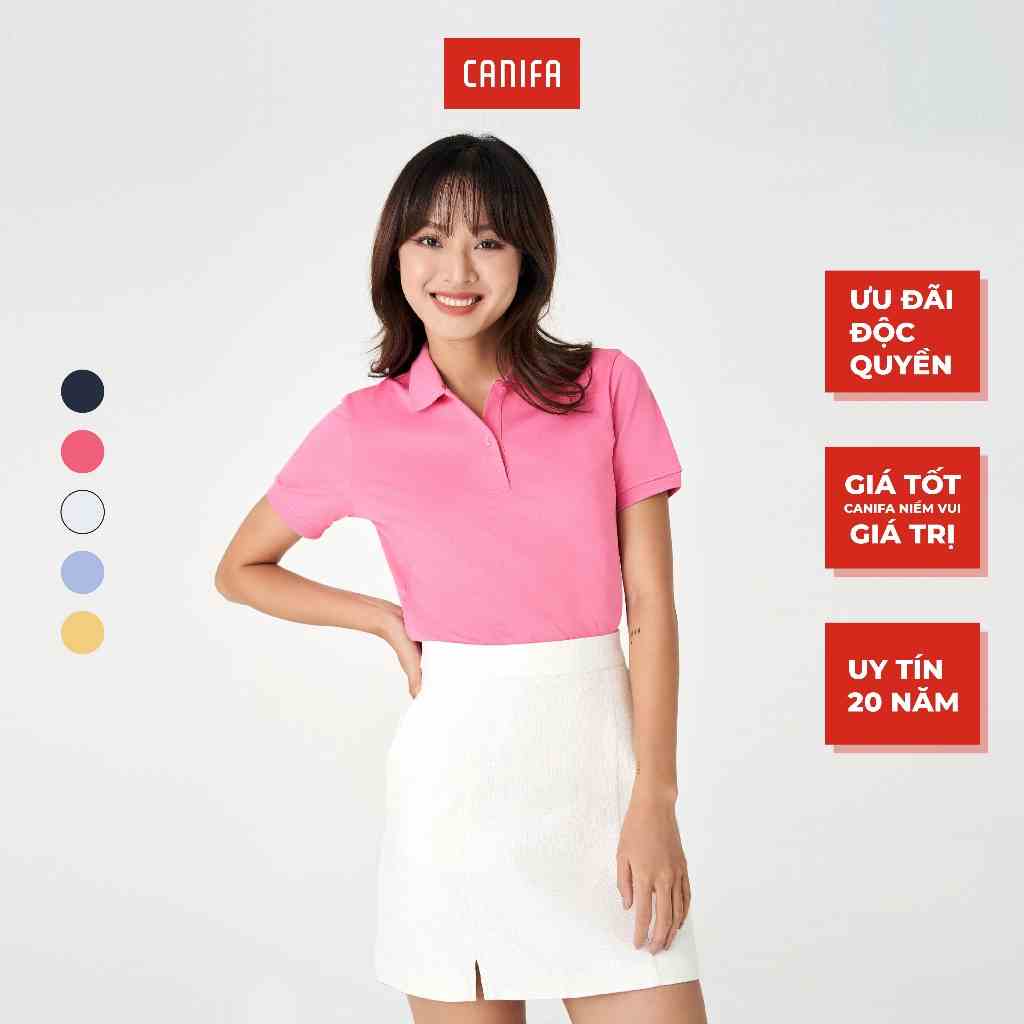 Áo polo nữ CANIFA chất liệu cotton pha 6TP23S003