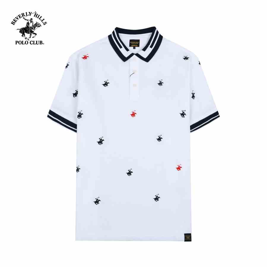 Beverly Hills Polo Club - Áo polo Ngắn tay Nam Slim Fit WT WHITE- BHPC PMSSS23TL051