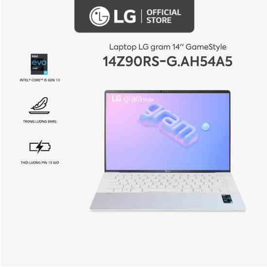 [Mã ELRE20 giảm 20% tối đa 2TR] Laptop LG Gram Style 2023 14Z90RS-G.AH54A5 (i5-1340P | 16GB | 512GB)