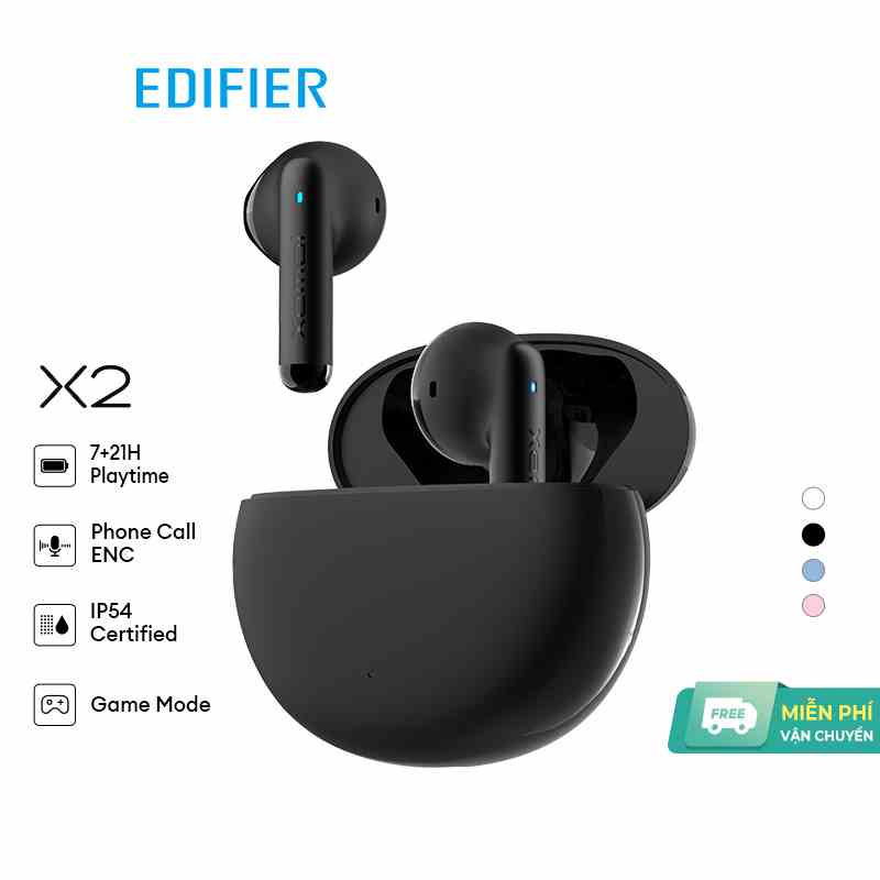 tai nghe bluetooth Edifier  X2 TWS  chống thấm nước chống bụi bẩn IP54 tiện lợi