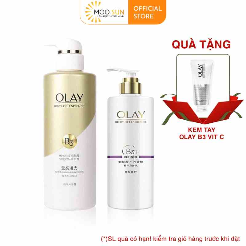 Sữa Dưỡng Thể OLAY Vitamin B3+ Retinol/Vitamin C Olay Bright Ultra Whitening dưỡng trắng da toàn thân 250/500ml