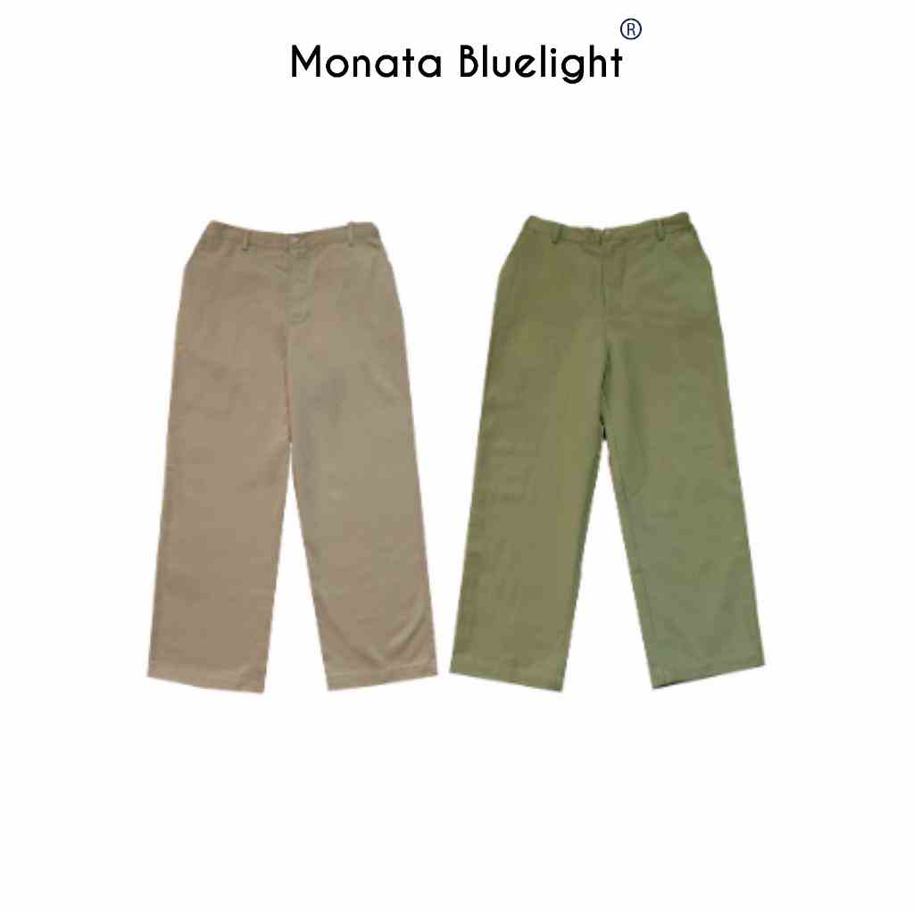 [Mua 2 giảm 7%] MONATA BLUELIGHT WIDEN LEGS - PANT 216 - Quần Kaki ống rộng