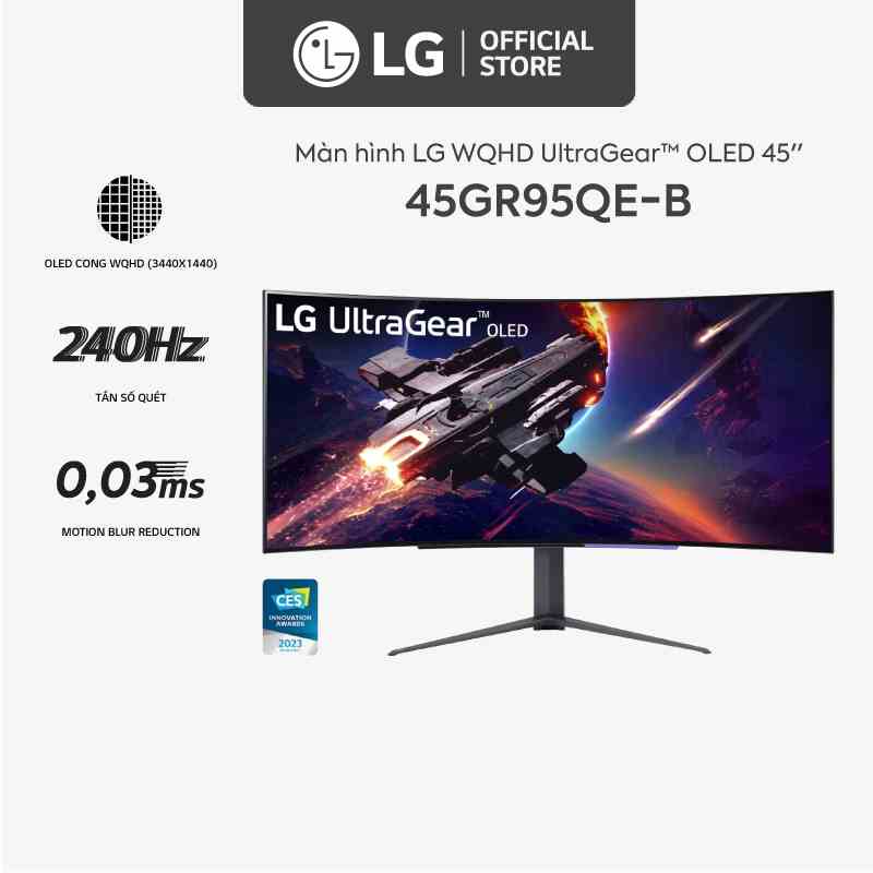 [Mã ELBAU5 giảm 5% đơn 300K] Màn hình LG 45GR95QE-B UltraGear 45