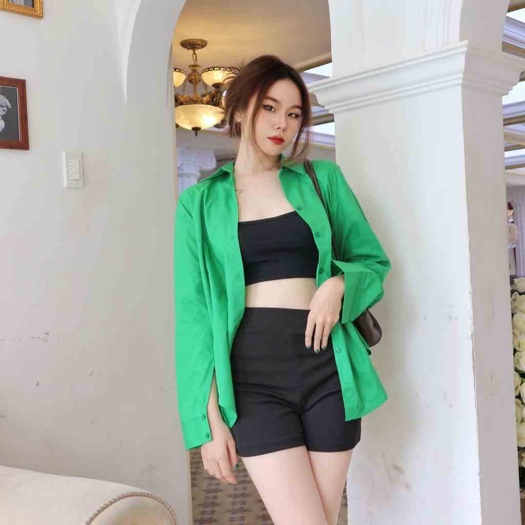 [Mã BMLTB200 giảm đến 100K đơn 499K] Áo sơ mi phom oversize nhiều màu tay dài thời trang Callene (L1934)