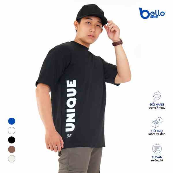 [Mã BMLTB35 giảm đến 35K đơn 99K] Áo Thun Unisex BE UNI QUE Bello Basic Tee A1-001