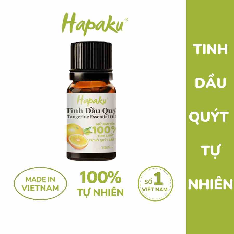 Tinh Dầu Quýt Nguyên Chất Hapaku 10ml, Giúp Dưỡng Tóc Chăm Sóc Da Xông Phòng Thư Giãn