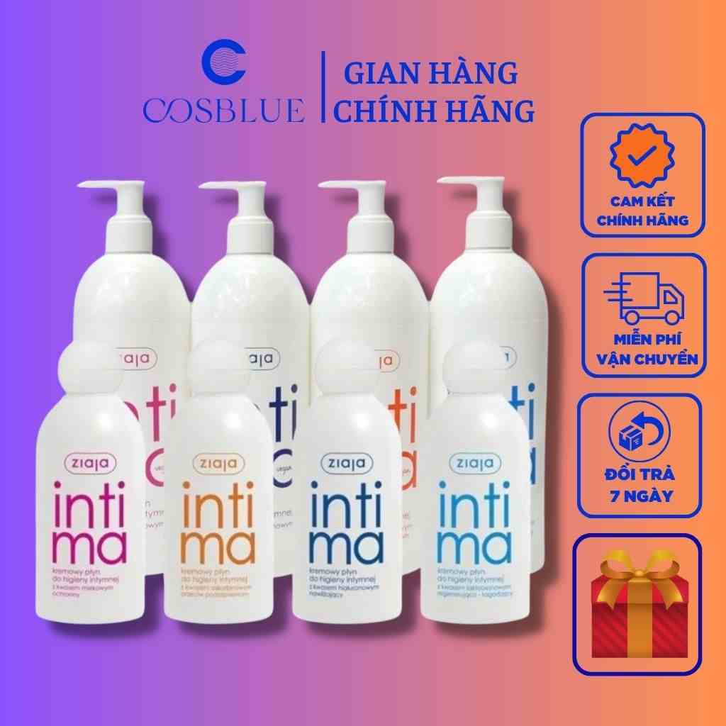 Dung Dịch Vệ Sinh Phụ Nữ Intima Ziaja 200ml - 500ml Gel Phụ Khoa Giảm Khí Hư Huyết Trắng Full Màu