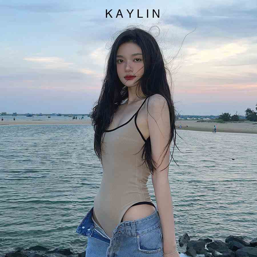 Bộ Bodysuit hai dây phối viền thỏa sức đi biển cùng party KAYLIN - N2039