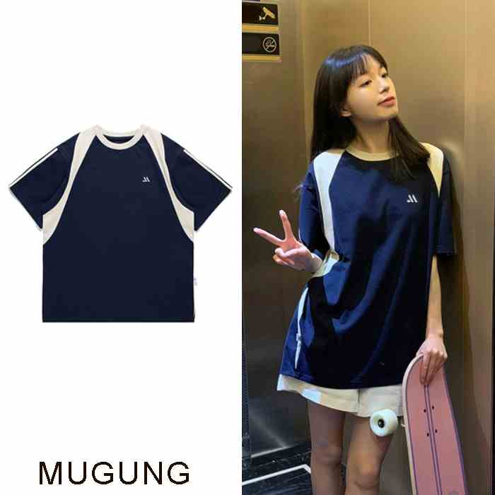 Áo Thun Nam Nữ Form Rộng Mugung 100% Cotton Logo Thêu M110