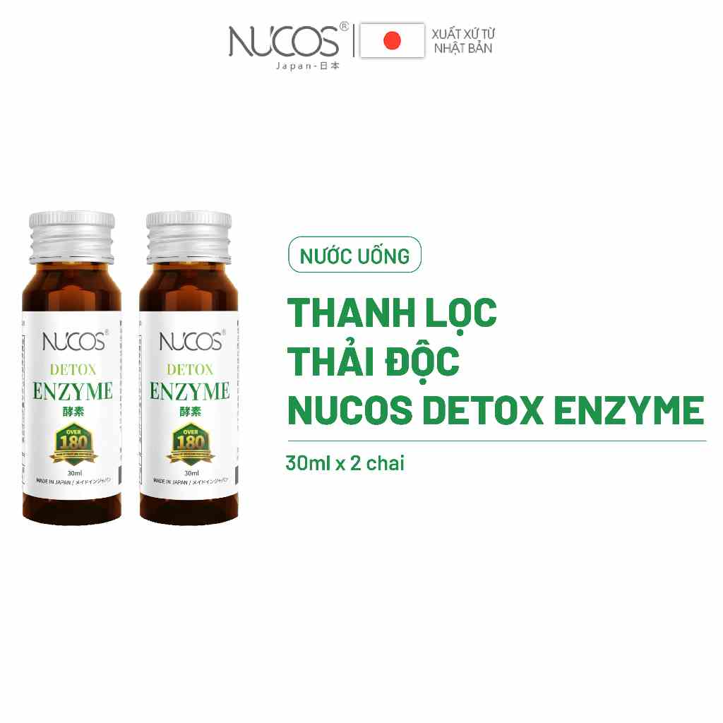 Detox Enzyme thải độc cải thiện vóc dáng Nucos Detox Enzyme 2 chai x 30ml