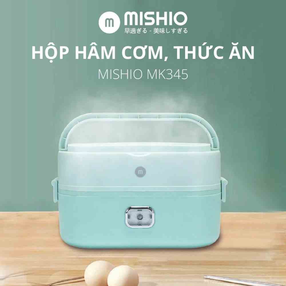 [Mã BMLTA35 giảm đến 35K đơn 99K] Hộp Hâm Cơm, Thức Ăn Mishio MK317 kèm 2 hộp inox 304