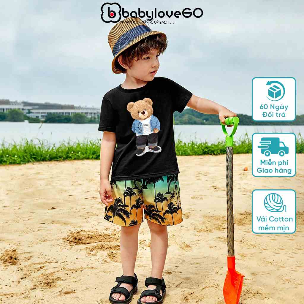 Áo phông bé trai BabyloveGO áo cho bé in hình độc đáo thoáng mát với chất vải cotton