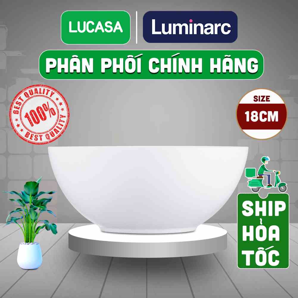 [Mã BMLTA35 giảm đến 35K đơn 99K] Tô Thủy Tinh Luminarc Diwali Trắng 18cm - L3975 | Phân Phối Chính Hãng