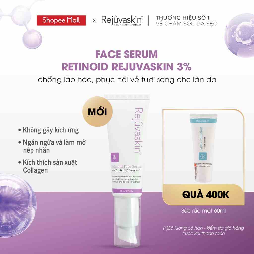 Serum Retinol Rejuvaskin 3% chống lão hóa, phục hồi vẻ tươi sáng cho làn da 30ml - DH Beauty