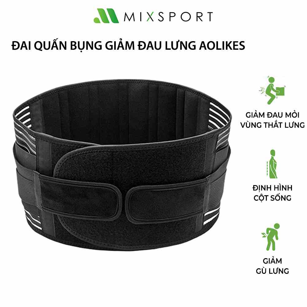 [Mã ICBFRI300 giảm 10% đơn 249K] Đai Đeo Lưng AOLIKES Hỗ Trợ Giảm Đau Lưng Đau Cột Sống Khi Chơi Thể Thao DDL01