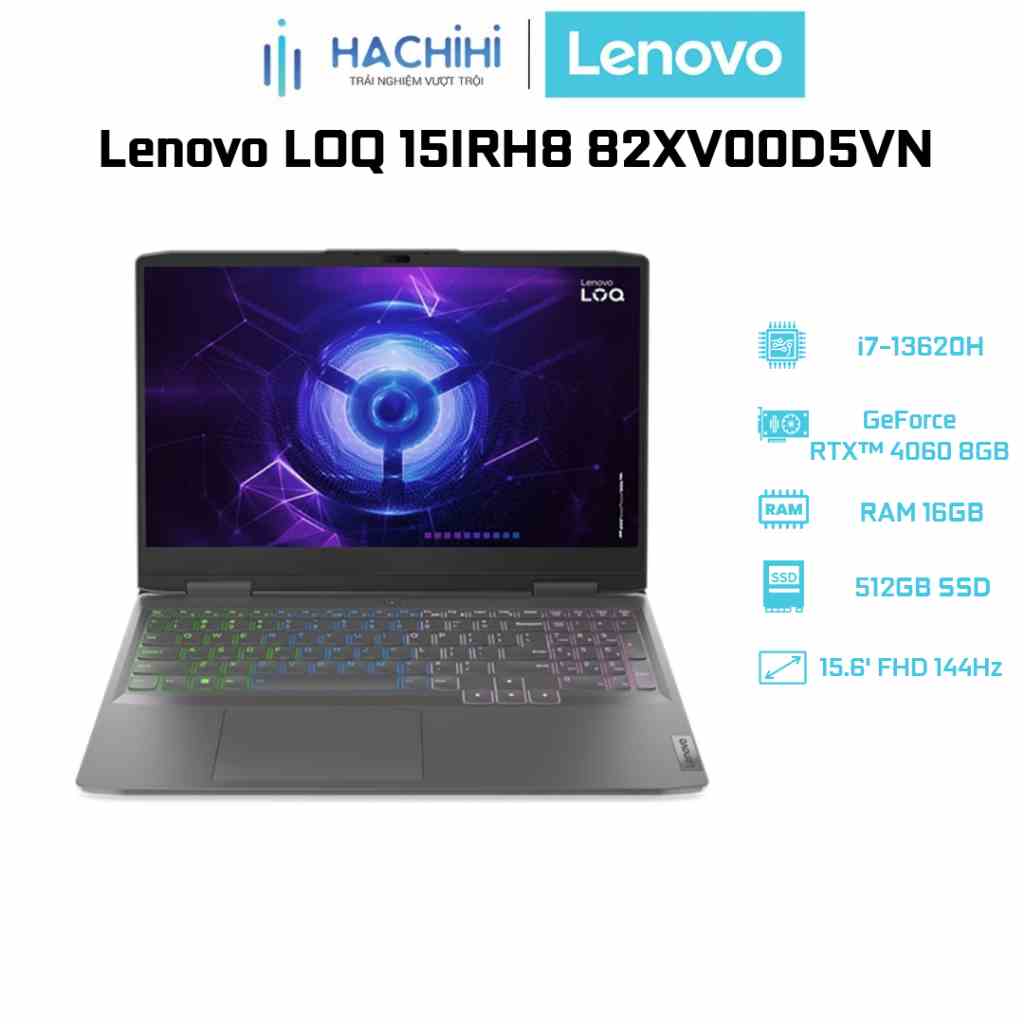 Laptop Lenovo LOQ 15IRH8 82XV00D5VN i7-13620H|16GB|512GB|RTX™ 4060 8GB|15.6