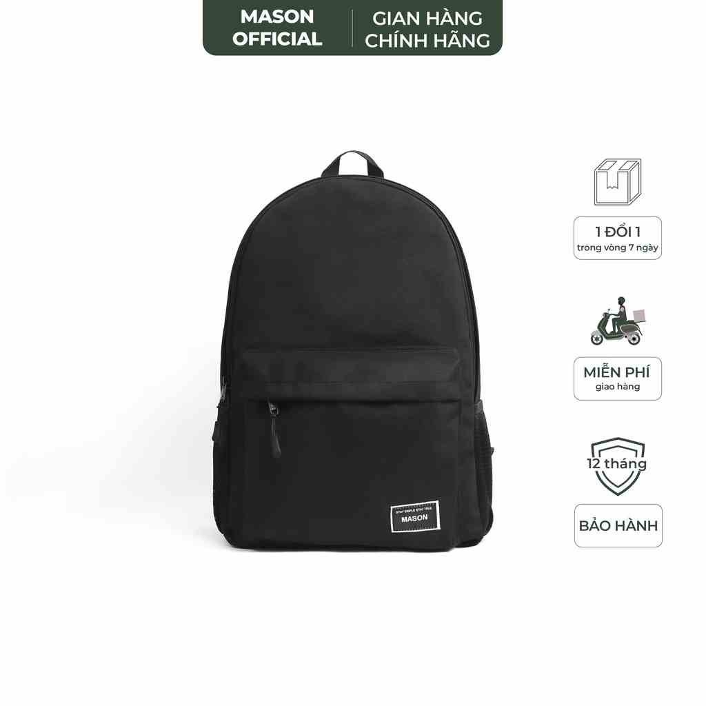 Balo nam nữ unisex đựng Laptop 15,6 inch chất vải chống nước cao cấp Classic Backpack thương hiệu MASON - M13