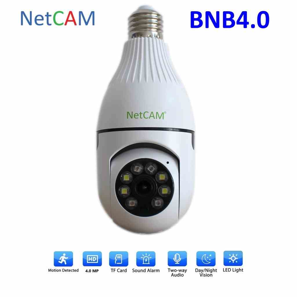 Camera IP WiFi Quay quét 360 độ NetCAM BNB4.0, Độ phân giải 4.0MP, Báo Động Thông Minh, Cảnh Báo Âm Thanh - Hãng phân ph