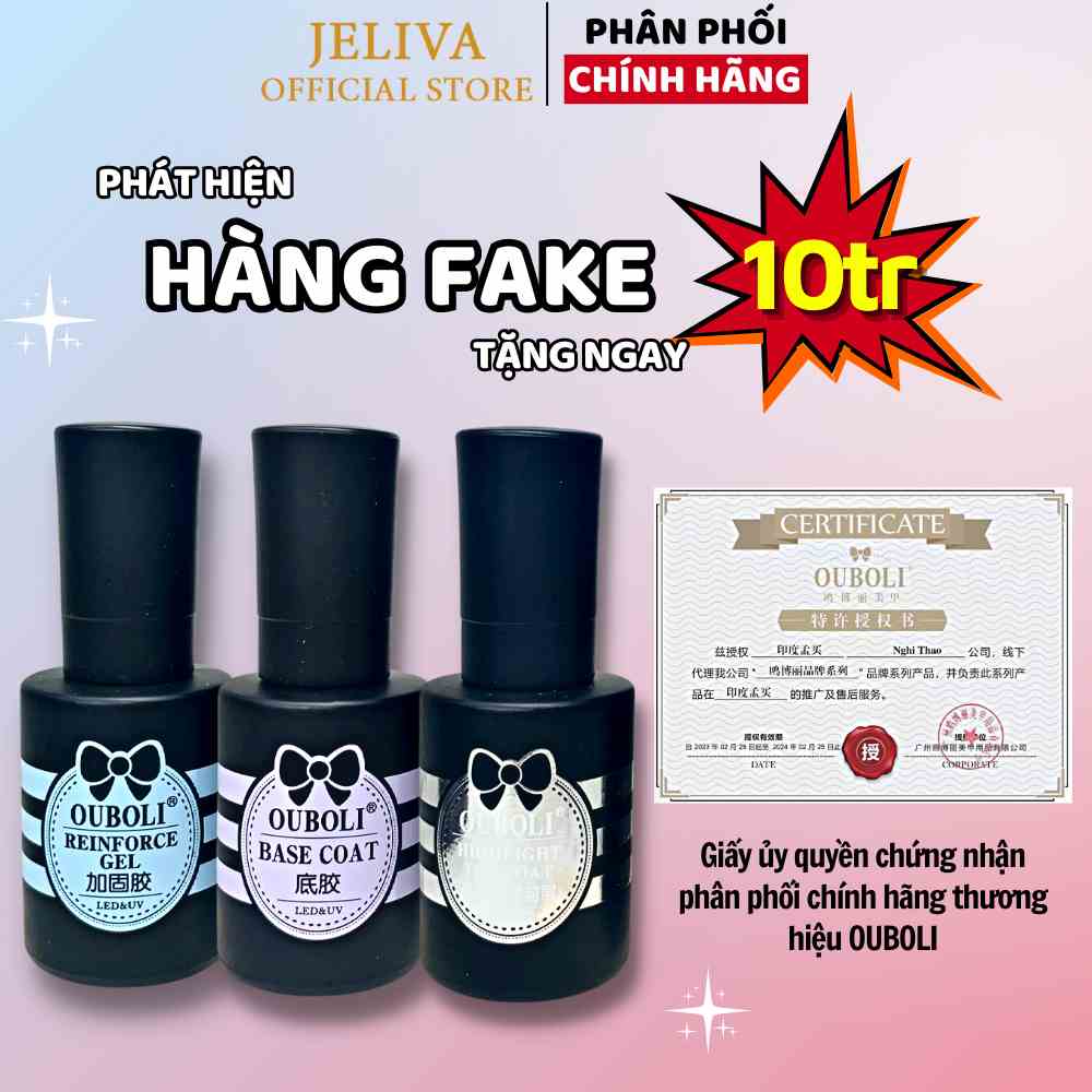 Base top cứng móng OUBOLI chính hãng 20ml JELIVA