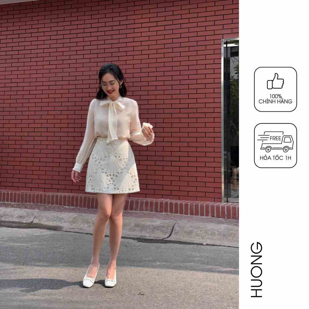 Chân váy mini ren chữ A HUONG BOUTIQUE HBZ452