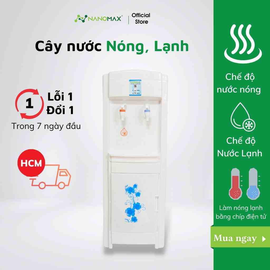 Cây Nước Nóng Lạnh Nanomax KF800, Công Nghệ Nhiệt Độ Kép 2 Vòi Nóng Lạnh, Tủ Đựng Đồ, Tự Động Ngắt Điện An Toàn Sử Dụng