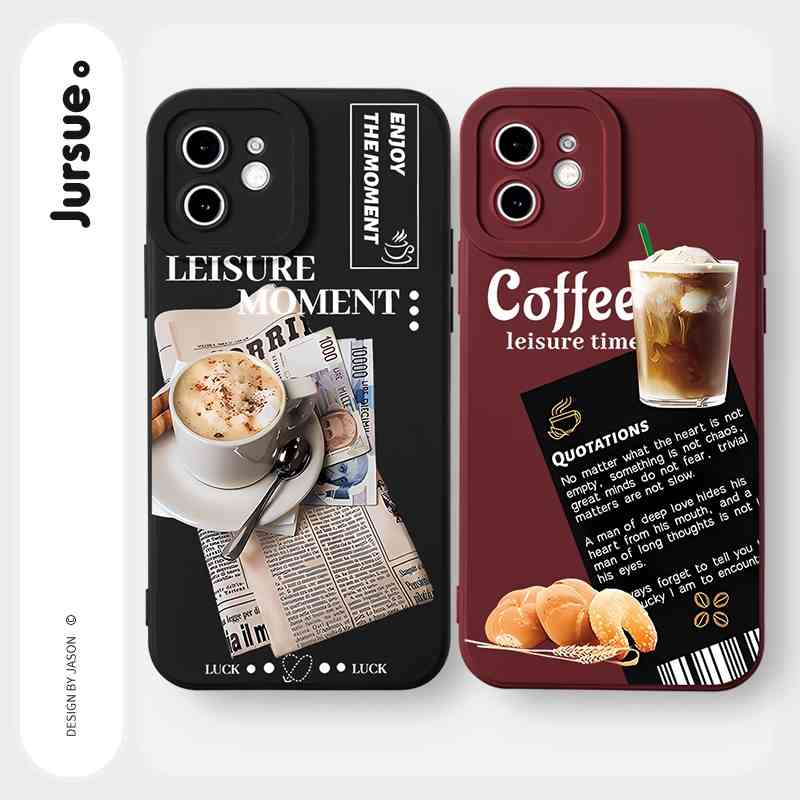 Ốp lưng JURSUE mềm dẻo chống bẩn hình độc lạ ngầu đen Cho iPhone 14 13 12 11 Pro Max SE 2020 X XR XS 8 7 ip 6S 6 Plus Y3025