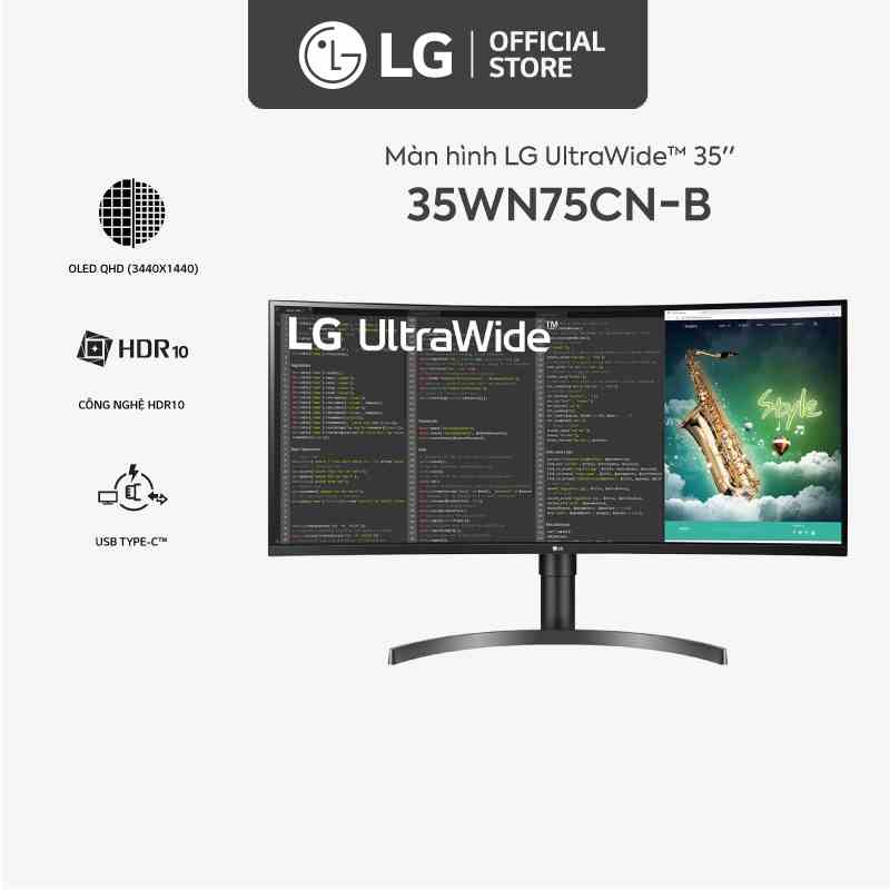 [Mã ELBAU5 giảm 5% đơn 300K] Màn Hình Cong LG 35WN75CN-B 35 inch UltraWide QHD HDR VA 100Hz - Hàng Chính Hãng