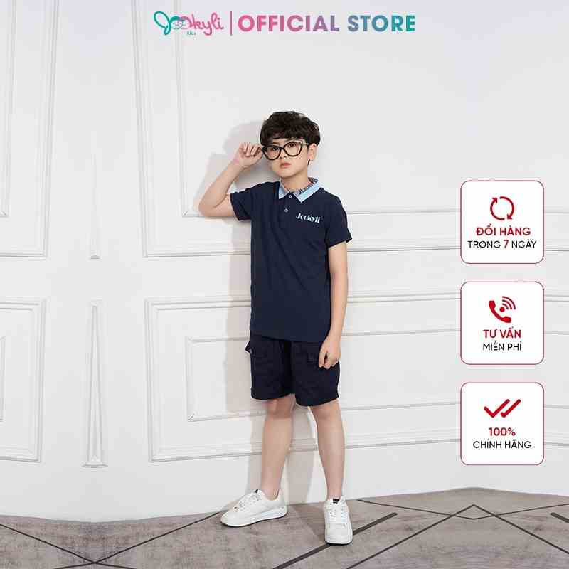 Áo Polo JOOKYLI cổ xanh bé trai 57B0621