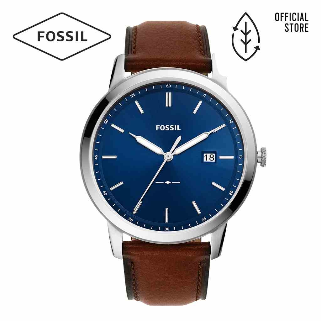 [Mã BMLTA35 giảm đến 35K đơn 99K] Đồng hồ nam Fossil THE MINIMALIST SOLAR FS5839 dây da - màu nâu