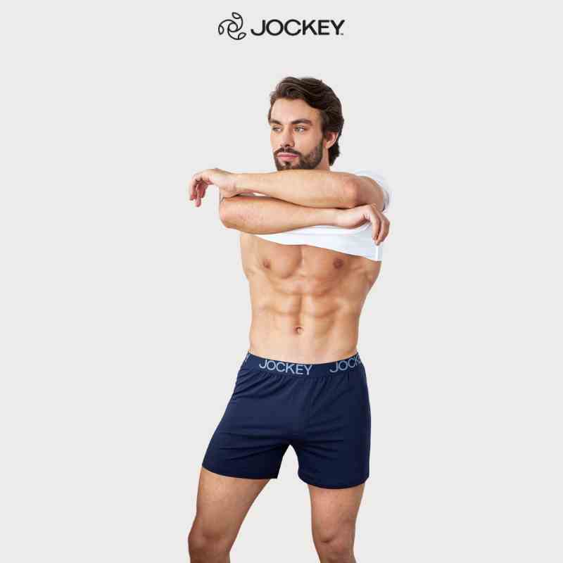 Quần Lót Nam Jockey Dáng Knit Boxer Cotton 4C, Thoáng Khí, Hút Ẩm Tốt - J1168