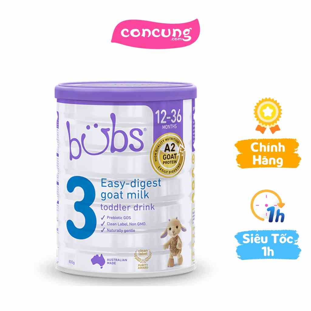 Sữa dê Bubs Goat 800g số 3 (12 - 36 tháng)