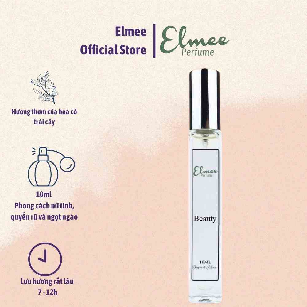 [Mã BMLTB200 giảm đến 100K đơn 499K] Nước hoa nữ Beauty 10ml Elmee nữ tính, quyến rũ và ngọt ngào