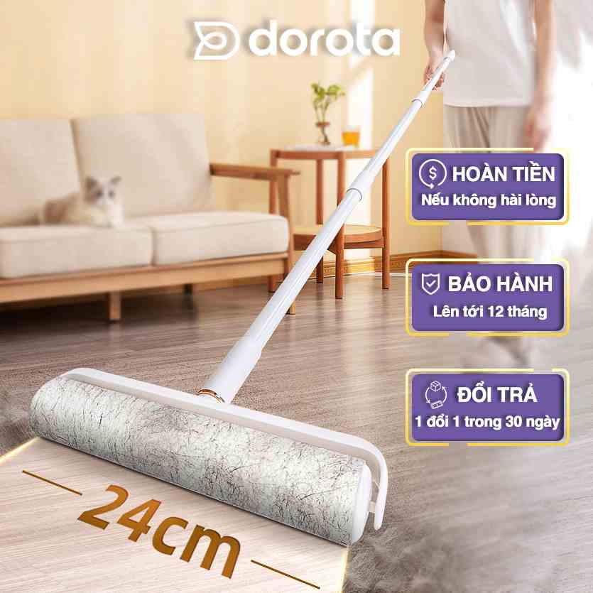 Cây lăn lông mèo cao cấp cán dài DOROTA lăn bụi quần áo lông chó thú cưng làm sạch ga giường sofa AT801