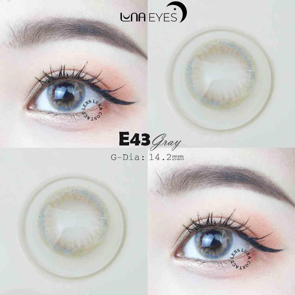 Kính áp tròng LUNA EYES E43 GRAY - Lens size vừa