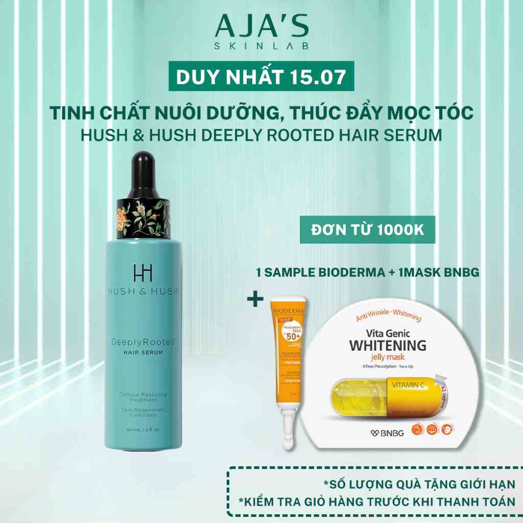 Tinh chất nuôi dưỡng tóc và kích thích mọc tóc Image Skincare HUSH&HUSH Deeply Rooted Hair Serum 60ml - ajaskinlab